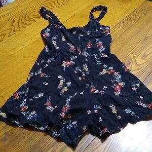 URBAN OUTFITTERS Romper Womens XS Black Floral Multicolor Preowned Summer Used